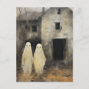 Zwei Ghosts Vintage Malerei Postkarte