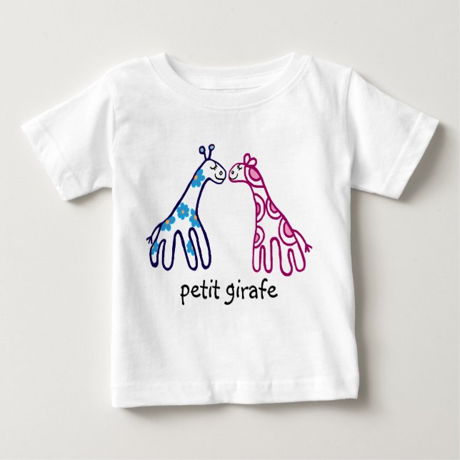 zwei Giraffen Baby T-shirt (Vorderseite)