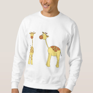 Zwei Giraffen. Cartoon Sweatshirt