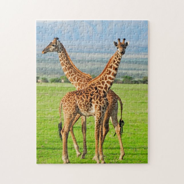 Zwei Giraffen Puzzle (Vertikal)