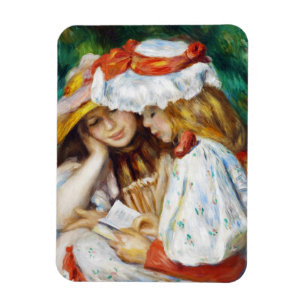 Zwei Girls Reading Pierre Auguste Renoir Gemälde Magnet