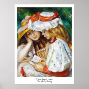 Zwei Girls Reading Pierre Auguste Renoir Gemälde Poster