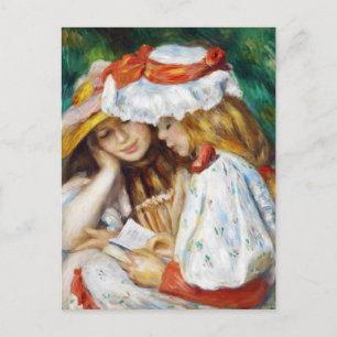 Zwei Girls Reading Pierre Auguste Renoir Gemälde Postkarte