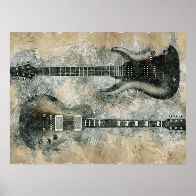 Zwei Gitarren Poster (Vorne)