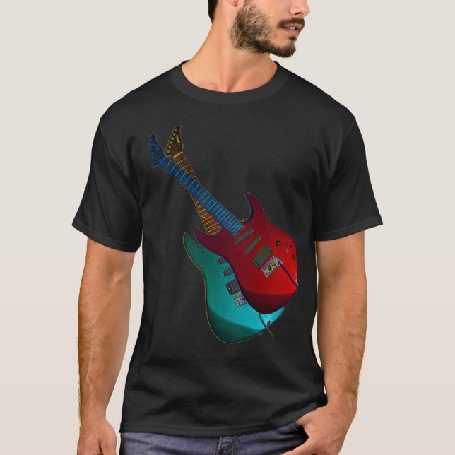 Zwei Gitarren T-Shirt (Vorderseite)