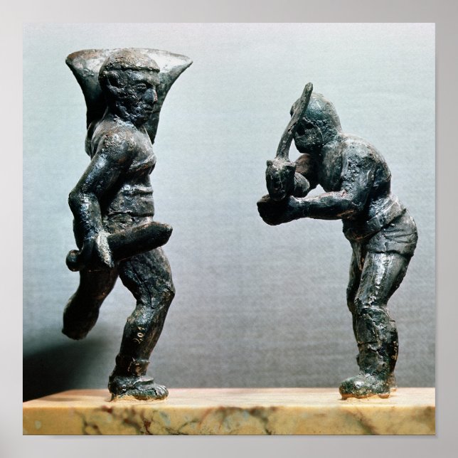 Zwei Gladiatoren im Kampf Poster (Vorne)