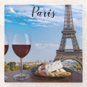 Zwei Gläser Wein im Café von Paris Glasuntersetzer