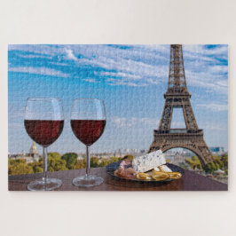 Zwei Gläser Wein im Café von Paris Puzzle