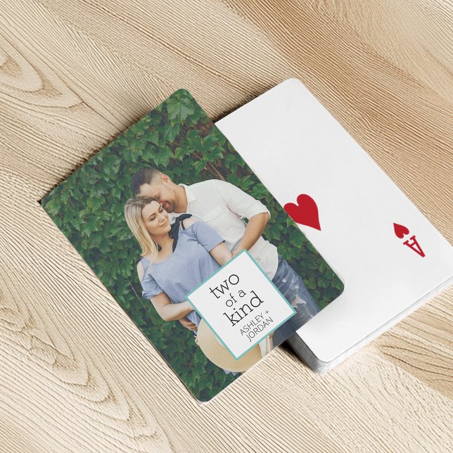 Zwei gleich | Verlobung Foto oder Gastgeschenk Hoc Spielkarten (Von Creator hochgeladen)