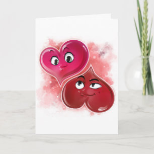 Zwei gleiche Valentinskarte Feiertagskarte