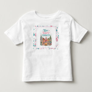 Zwei glückliche Camper Zwilling Mädchen Geburtstag Kleinkind T-shirt