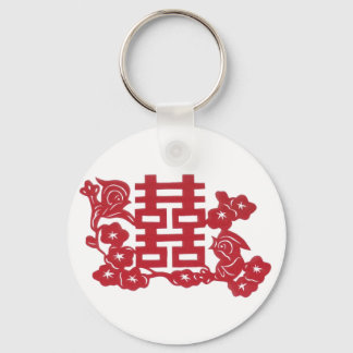 Zwei glückliche Vögel Schlüsselanhänger