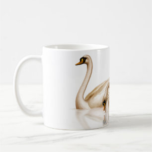 Zwei Golden Bronz Schwans Tasse