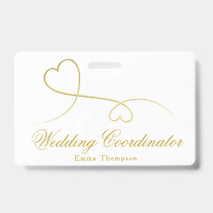 Zwei goldene Herzen Hochzeitsplaner / Hochzeitsk Ausweis