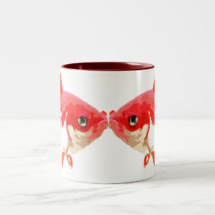 Zwei Goldfish-Tasse Zweifarbige Tasse