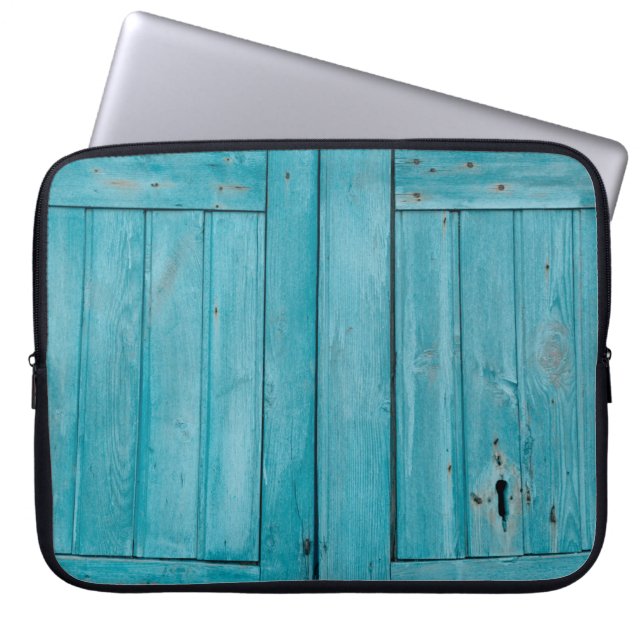 ZWEI GRAUEN HOLZTÜREN LAPTOPSCHUTZHÜLLE (Vorderseite)