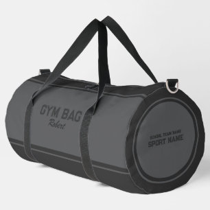 Zwei Grautöne typografiebasiertes Design Duffle Bag