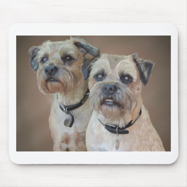 Zwei Grenzterrier Mousepad (Vorne)