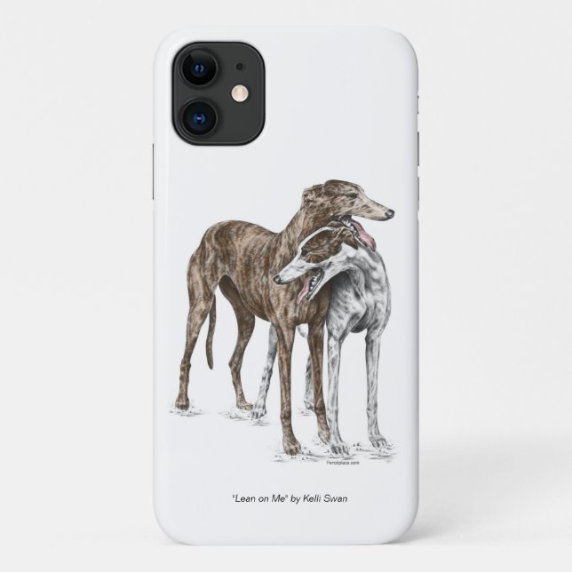 Zwei Greyhound Friends Dog Art Case-Mate iPhone Hülle (Rückseite)