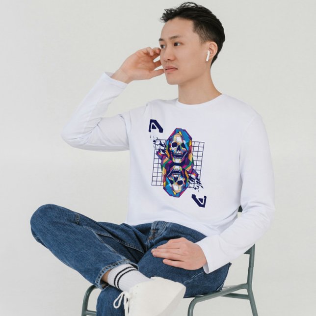 Zwei grimmige Pop Art Skull T-Shirt (Von Creator hochgeladen)