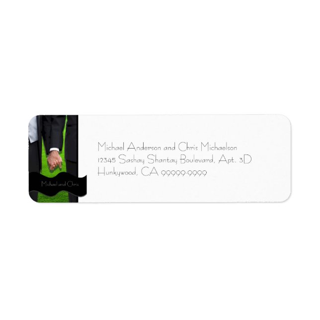 Zwei "Grooms Custom Gay Wedding Return Address Lab (Vorne)