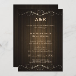 Zwei Grooms Gay Country Wedding ı Einladung