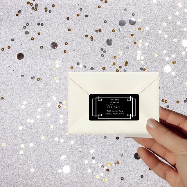 Zwei Grooms Gay Tuxedo Rücksendeadresse Adressaufkleber (Von Creator hochgeladen)