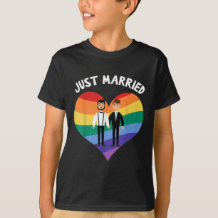 Zwei Grooms verheiratet Gay Wedding Party T-Shirt