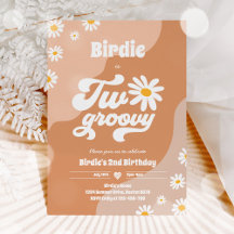 Zwei Groovy 2. Geburtstag Party Boho Retro Daisy
