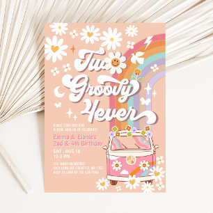 Zwei Groovy 4ever Gemeinsam 2 Altersstufen Pink Gr Einladung