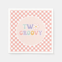 Zwei Groovy Pink Daisy Schachbrett