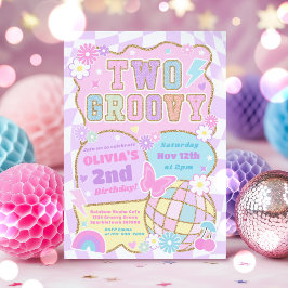 Zwei Groovy Prep-Varsity 2. Geburtstagsfeier Einladung