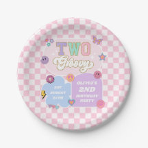 Zwei Groovy Preppy Patch 2. Geburtstags-Party