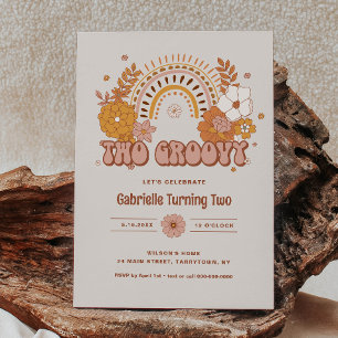 Zwei Groovy zum Geburtstag Einladung