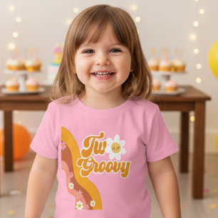 Zwei großartige Retro Vintager 2. Geburtstag Baby T-shirt