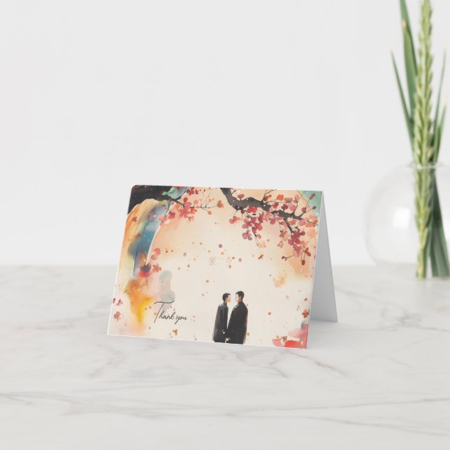 Zwei große digitale Kunstdrucke Dankeskarte (Vorderseite)