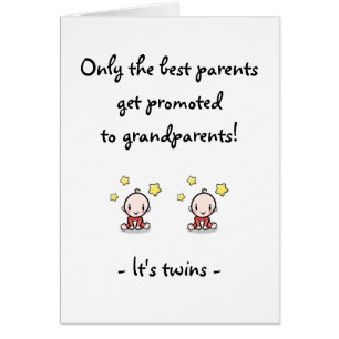 Zwei Großkinder, Großeltern Glückwunsch,