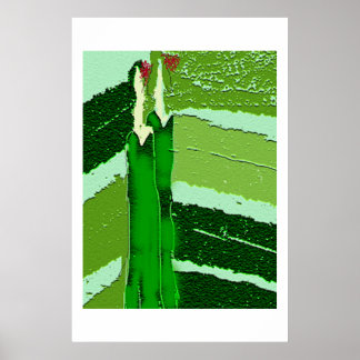 Zwei grüne Damen Poster