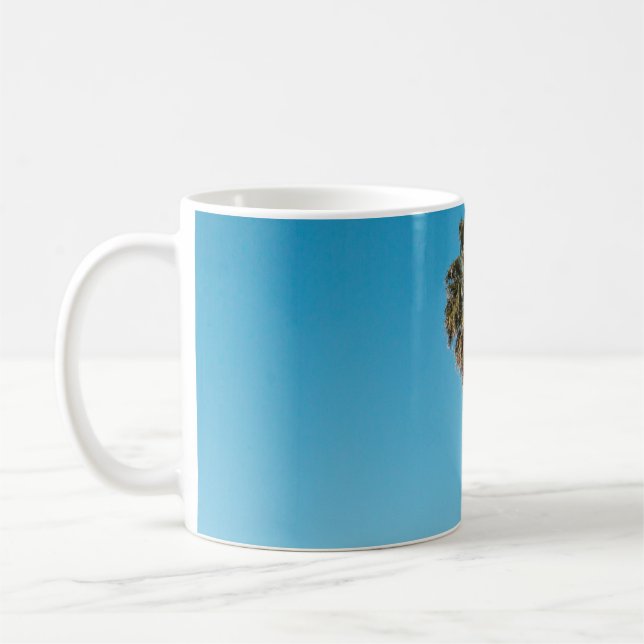 Zwei grüne Kokospalmen Kaffeetasse (Links)