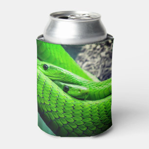 Zwei grüne Schlangen Dosenkühler