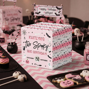 Zwei Grusel! Mädchen Halloween 2. Geburtstagsfeier Geschenkschachtel
