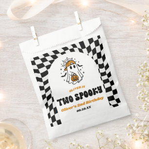 Zwei gruselige Halloween-Retro-2. Geburtstagsfeier Geschenktütchen