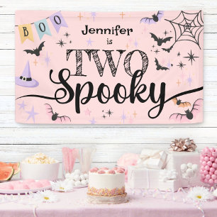 ZWEI Gruseliges Mädchen Süßer Geist Halloween 2. G Banner