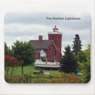 Zwei Häfen Leuchtturm & Bootmousepad Mousepad