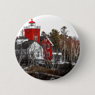 Zwei Hafen-Leuchtturm Button