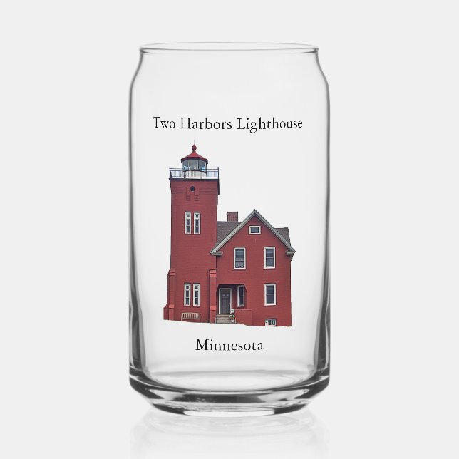 Zwei Häfen Leuchtturm kann Glas (Vorderseite)