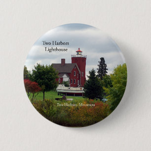 Zwei Häfen Leuchtturm & Schiffstasten Button