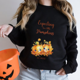 ZWEI Halloween-Kinderankündigung Schwangerschaftsp Sweatshirt