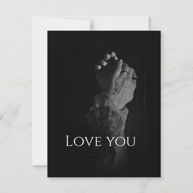 Zwei Händchen eines Mannes Mitteilungskarte (Vorderseite)