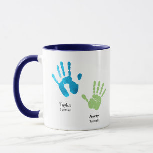 Zwei Handdrucke Wir Liebe Sie, Mama! Custom Tasse